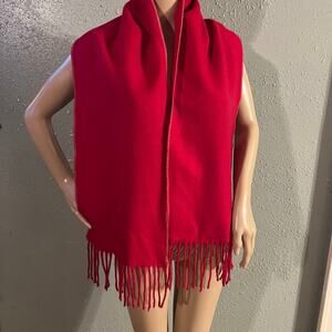 Vintage Unisex Wool Blend Scarf Warm Winter Old Money 57”x9.5” Christmas festive